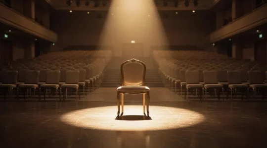 Salle de réception élégante et vide, symbolisant la mise en scène stratégique d'un événement de marque