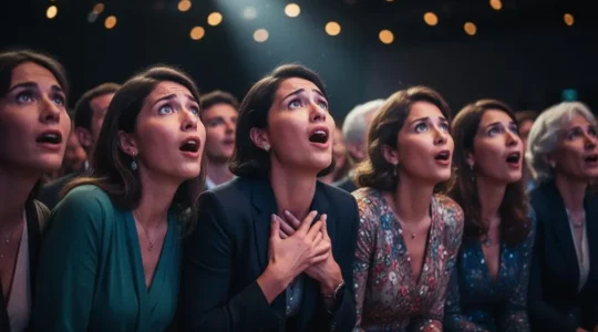 Invités emerveilles lors du devoilement d'un produit lors d'un evenement de lancement, capturant un instant d'émotion collective